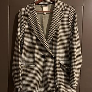 H&M comfy plaid blazer